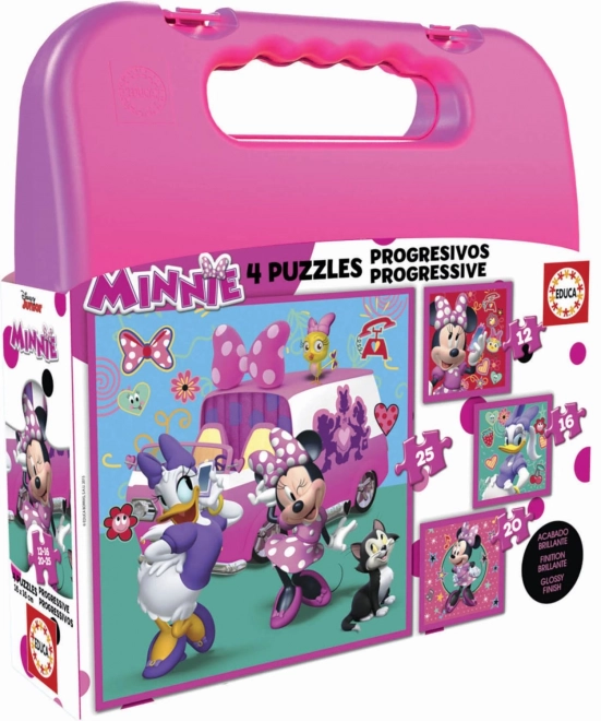 Puzzle im Koffer Minnie und Daisy 4in1