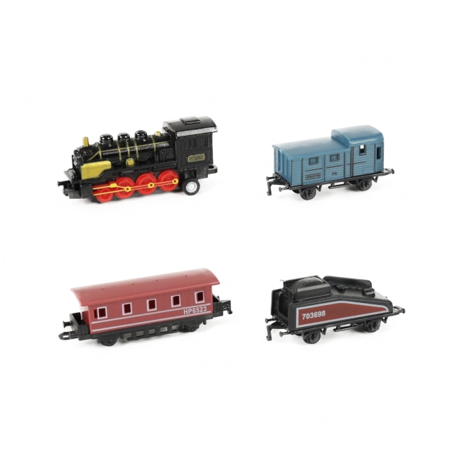 Mini Zug Metall Lokomotive mit 3 Waggons