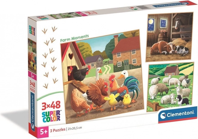 Puzzle Moment auf dem Bauernhof 3x48 Teile
