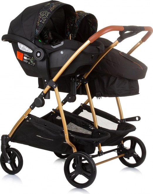 Chipolino Autokindersitz Duo Smart i-Size 40-87 cm, Obsidian Leaves