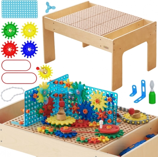 Stabiler Holztisch für 2D- und 3D-Konstruktionen