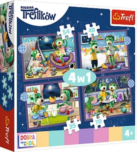 Puzzle 4-in-1 Treflíci vor dem Schlafengehen