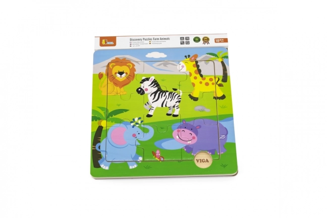 Holzpuzzle Safari-Tiere