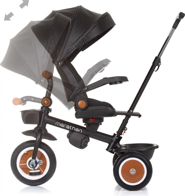 Chipolino Tretroller mit Dach Marathon 2-in-1 Obsidian