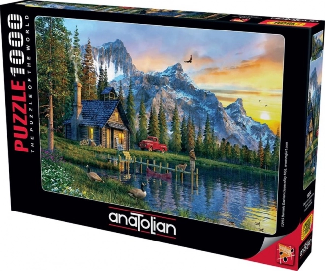 Puzzle Sonnenuntergang über dem Landhaus 1000 Teile