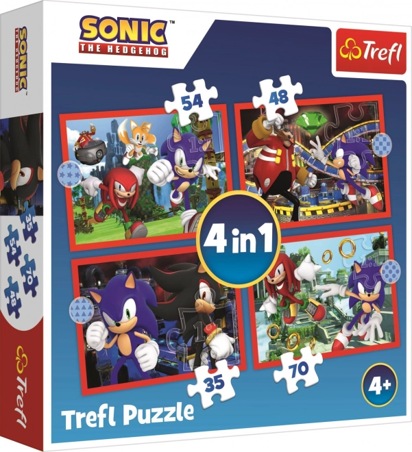 Puzzle 4er-Set Abenteuer von Sonic