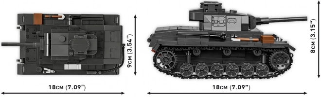 Historische Sammlung Panzer III Ausf. J - 590 Bausteine