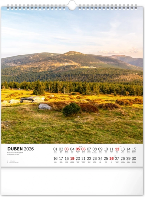 Wandkalender Krkonoše 2026