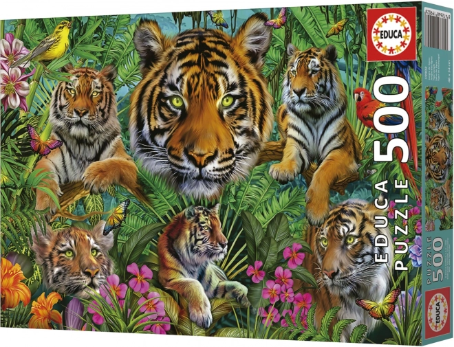 Educa Puzzle Tiger im Dschungel 500 Teile