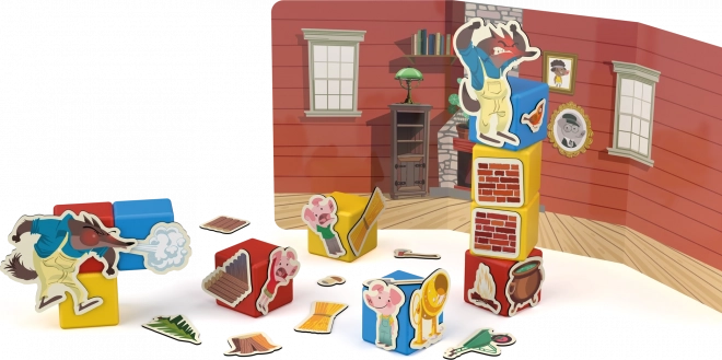 Magnetische Bausteine DIE DREI KLEINEN SCHWEINCHEN