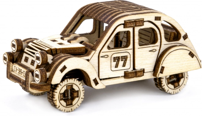 Holz-3D-Puzzle Rallyeauto Modell