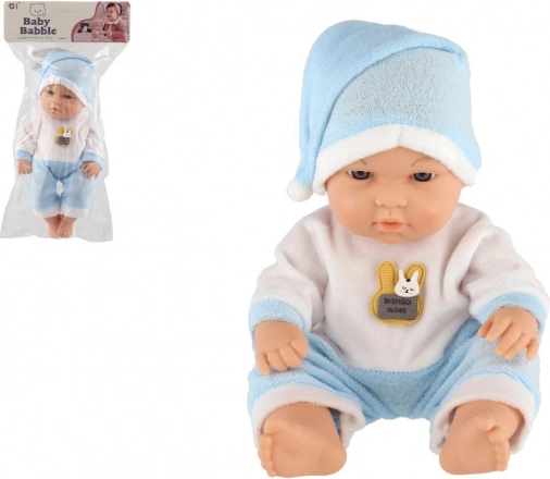 Puppenbaby aus Kunststoff 30 cm mit festem Körper