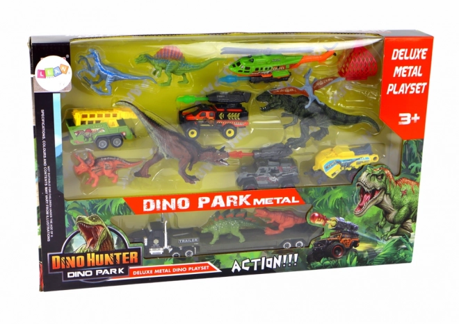 Großer Helikopter-Set mit Dinosauriern