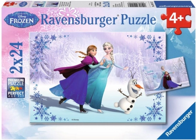 Ravensburger Puzzle Die Eiskönigin: Schwestern für immer 2x24 Teile