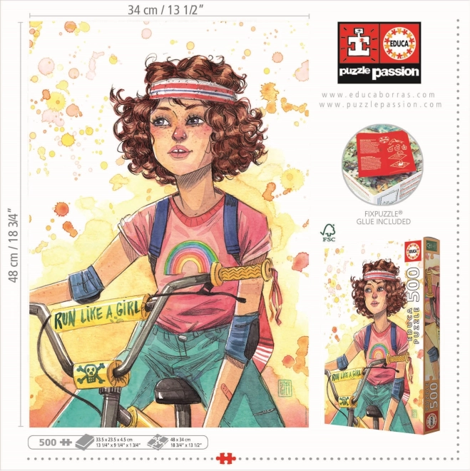 Educa Puzzle Fahren wie ein Mädchen 500 Teile