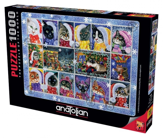 Weihnachtliche Katzen Puzzle 1000 Teile