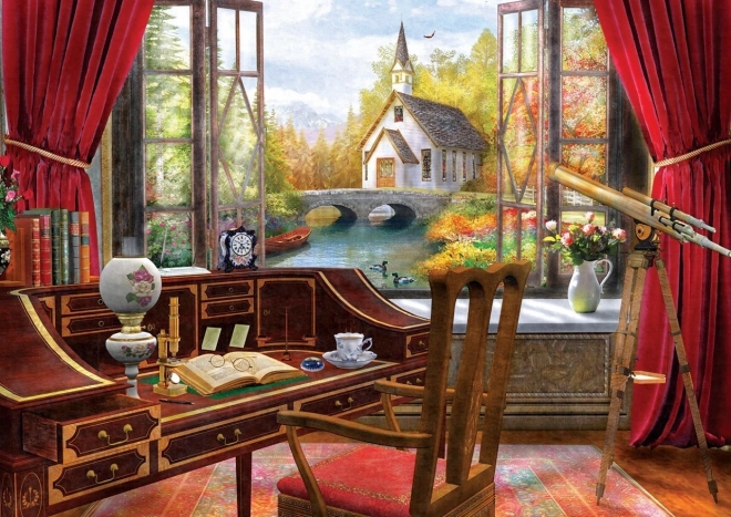 Art Puzzle Aussicht aus dem Arbeitszimmer 500 Teile