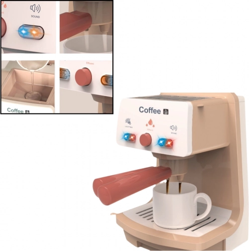 Kinderkaffeemaschine mit Beleuchtung und Geräuschen