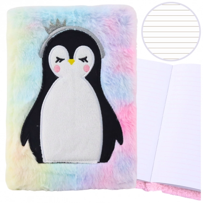 Plüsch-Notizbuch mit niedlichem Pinguin
