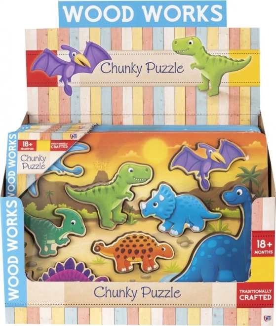 Holzpuzzle Dinosaurier