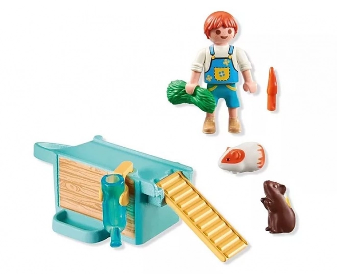 Playmobil Set Junge mit Meerschweinchen