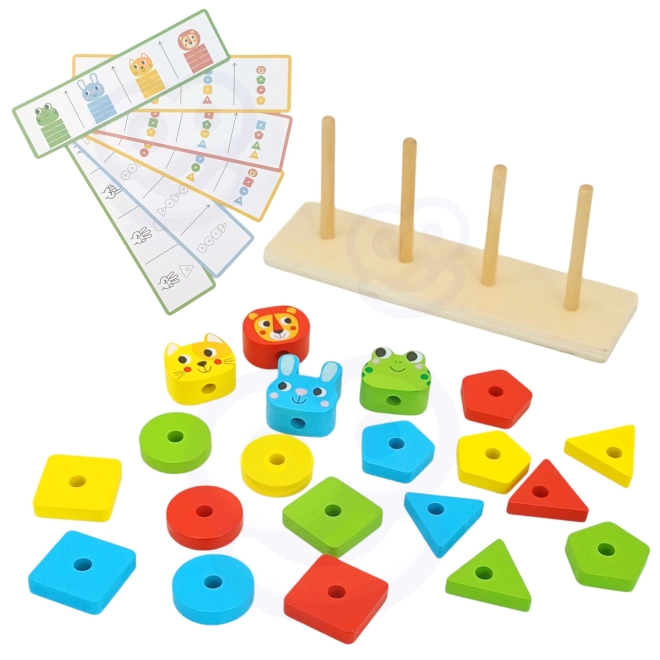 Montessori Tier Pyramide Spielset für Kinder