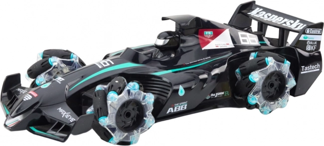 RC-Rennwagen mit Raucheffekt und LED-Beleuchtung schwarz