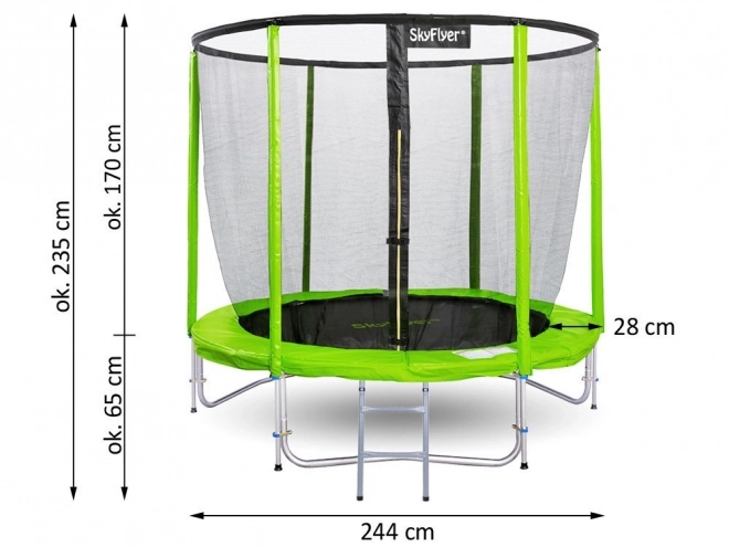 Gartentrampolin SkyFlyer 244 cm