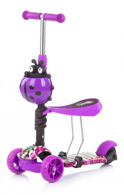 Chipolino Kinderroller Kiddy Evo 3-in-1 Ocean – Lila Graffiti