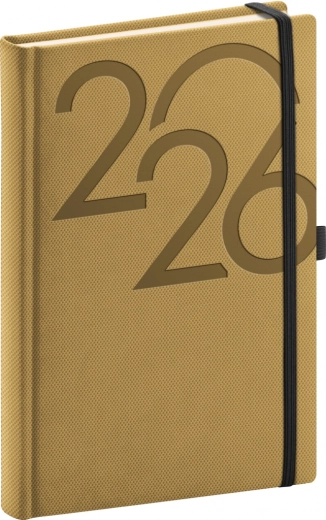 Tageskalender 2026 Gold 15x21 cm