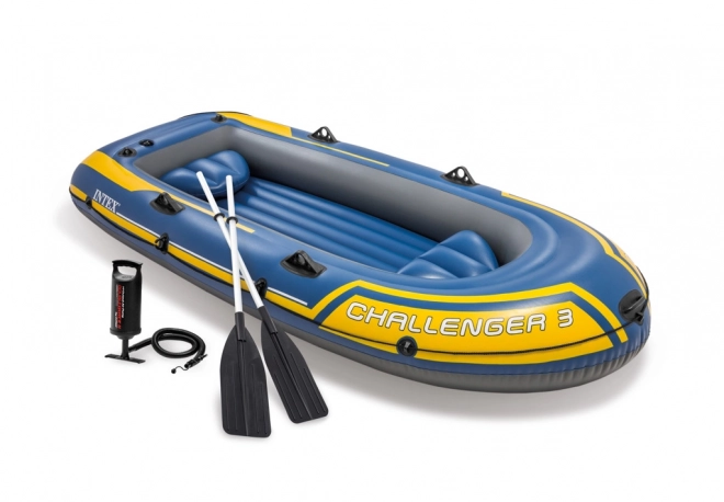 Intex Challenger 3er Set Schlauchboot mit Pumpe und Ruder