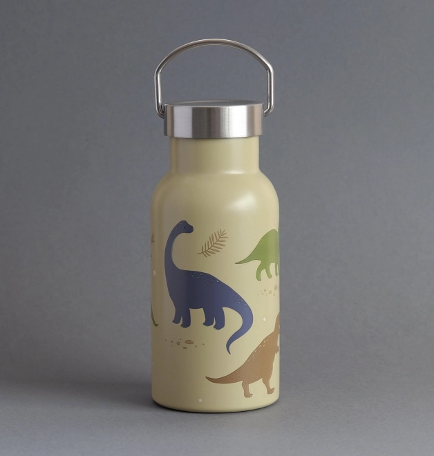 Edelstahl-Trinkflasche mit Dinosaurier-Motiv - 350 ml