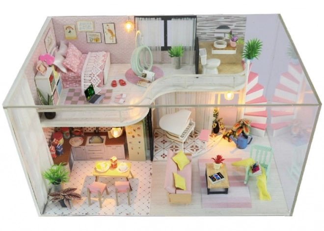 Miniatur Puppenhaus Annas rosa Melodie