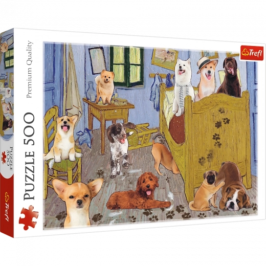 Puzzle 500 Teile – VAN GOGHs Zimmer: Hunde-Revolution Trefl