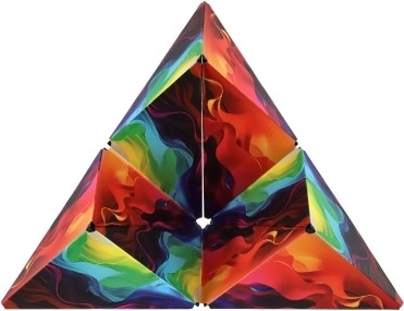 Magnetischer Regenbogen-Würfel-Logikspiel