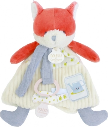Geschenkset Plüschfuchs Romarin mit Schnullerhalter