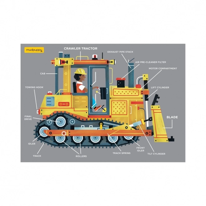 Mini-Puzzle Bulldozer 48 Teile