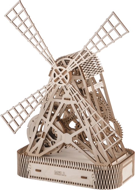 Holzmechanisches Windmühlen-Puzzle