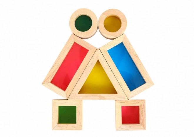 Bunte Holzspiegelbausteine