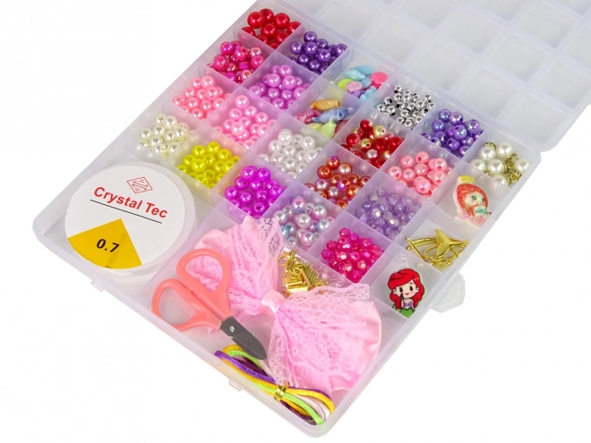 Perlen-Set zum Schmuckherstellen rosa Schleife