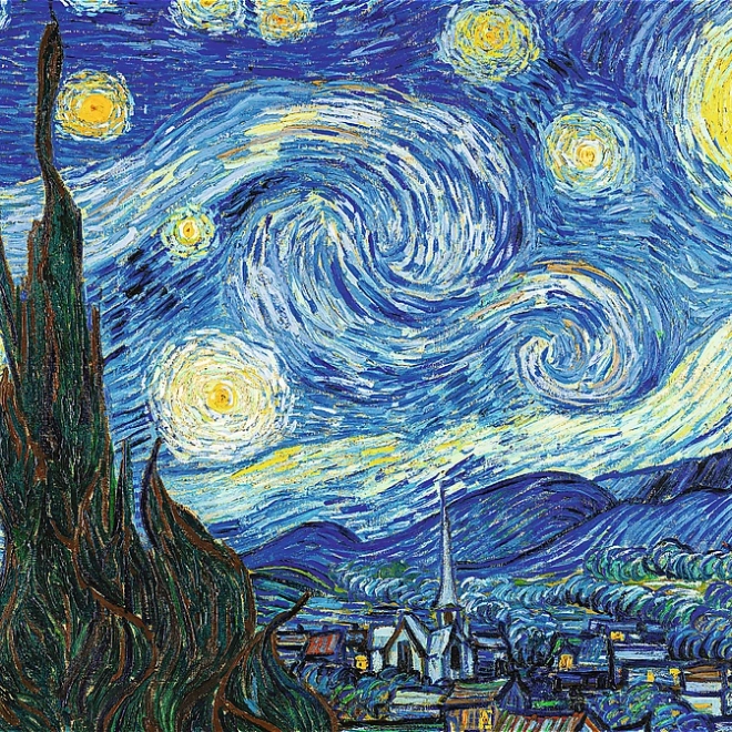 Puzzle mit Rahmen Sternennacht 500 Teile