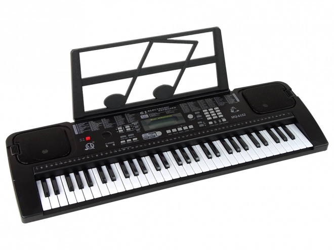 Keyboard mit Mikrofon Musikinstrument Schwarz