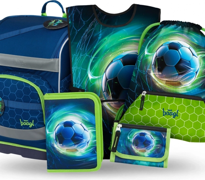 Baagl Set von Schulzubehör Zippy Plus Fußball