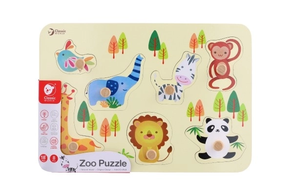 Puzzle-Formspiel Zoo aus Holz