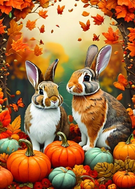 Puzzle Herbstliche Häschen 500 Teile