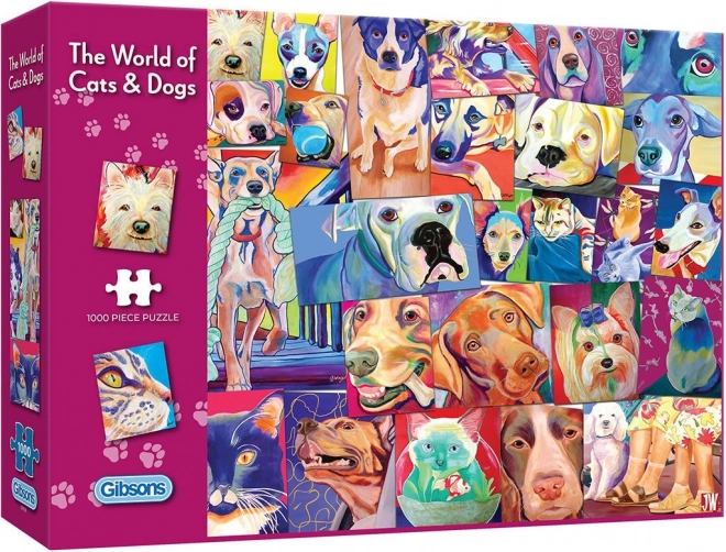 Gibsons Puzzle Welt der Katzen und Hunde 1000 Teile