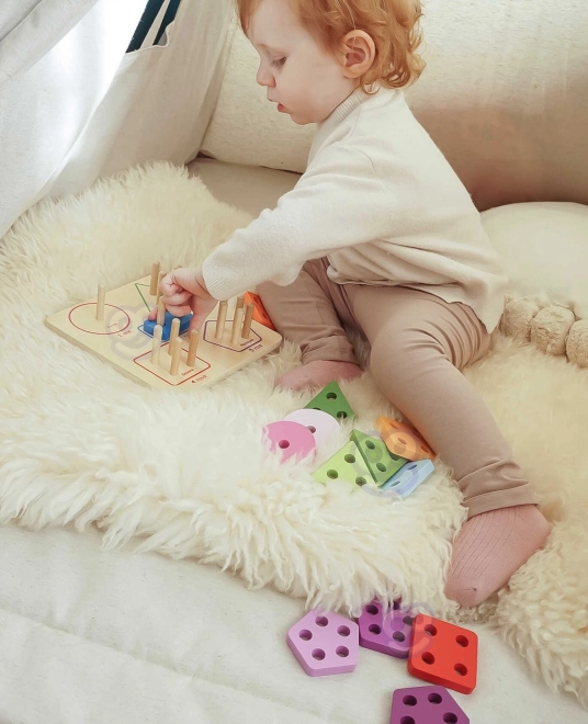 Holzpuzzle Geometrische Formen