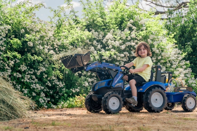 Falk Trettraktor New Holland mit Anhänger