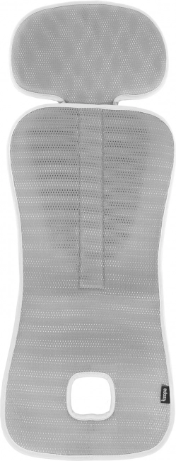 Atmungsaktive Sitzauflage für Autokindersitz Breeze Gr. 2/3, Ice Grey