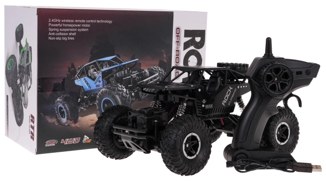 Ferngesteuertes Auto Rover Blau 1:16 – Schwarz